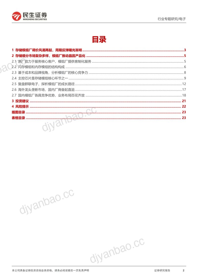 存储器行业专题研究:他山之石探析模组厂的成长路径-230903(24页) 第2页