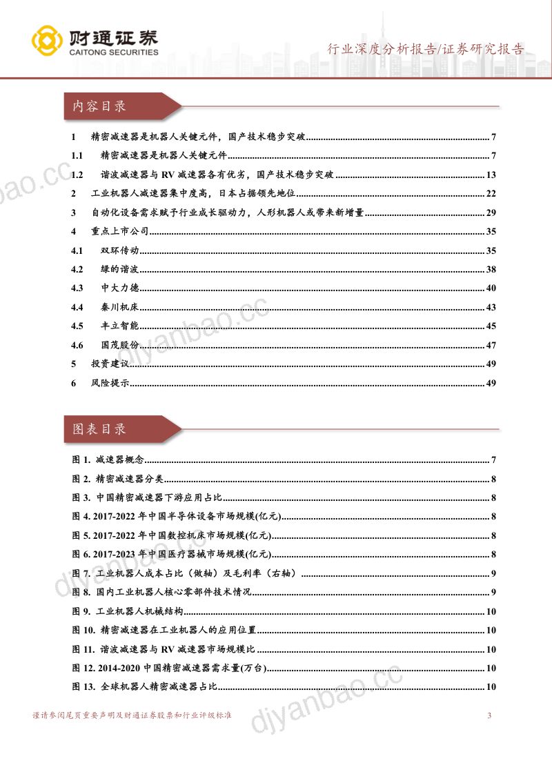 精密减速器行业深度报告:行业成长性较好国产化替代空间巨大-230904(50页) 第3页