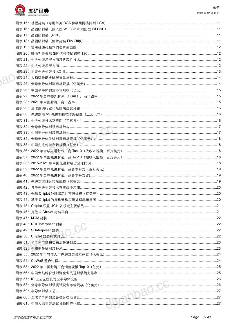 半导体封装行业深度:先进封装引领未来上游设备材料持续受益-231213(42页) 第3页