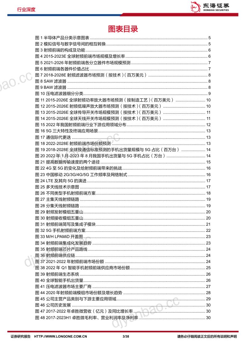 半导体行业深度报告(七):5G助推射频前端高速发展国内厂商产品升级扶摇直上-231227(38页) 第3页