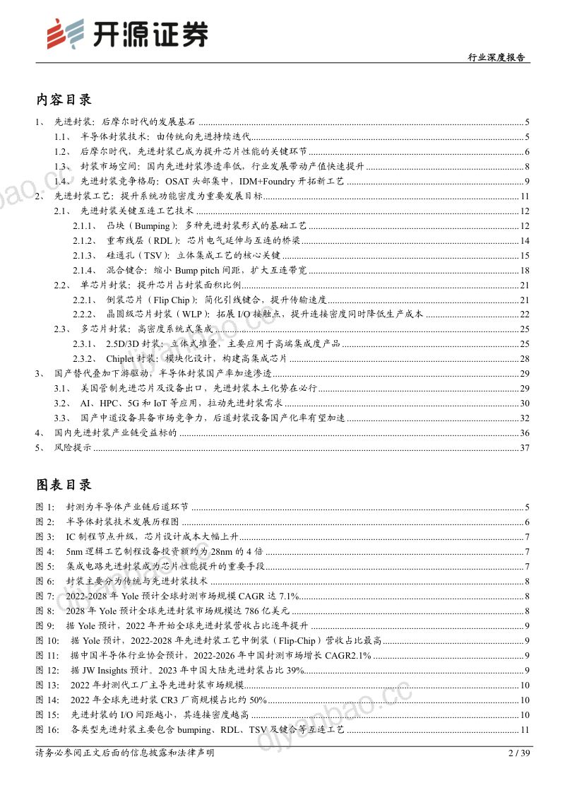 电子行业深度报告:先进封装助力产业升级国产供应链迎发展机遇-240119(39页) 第2页