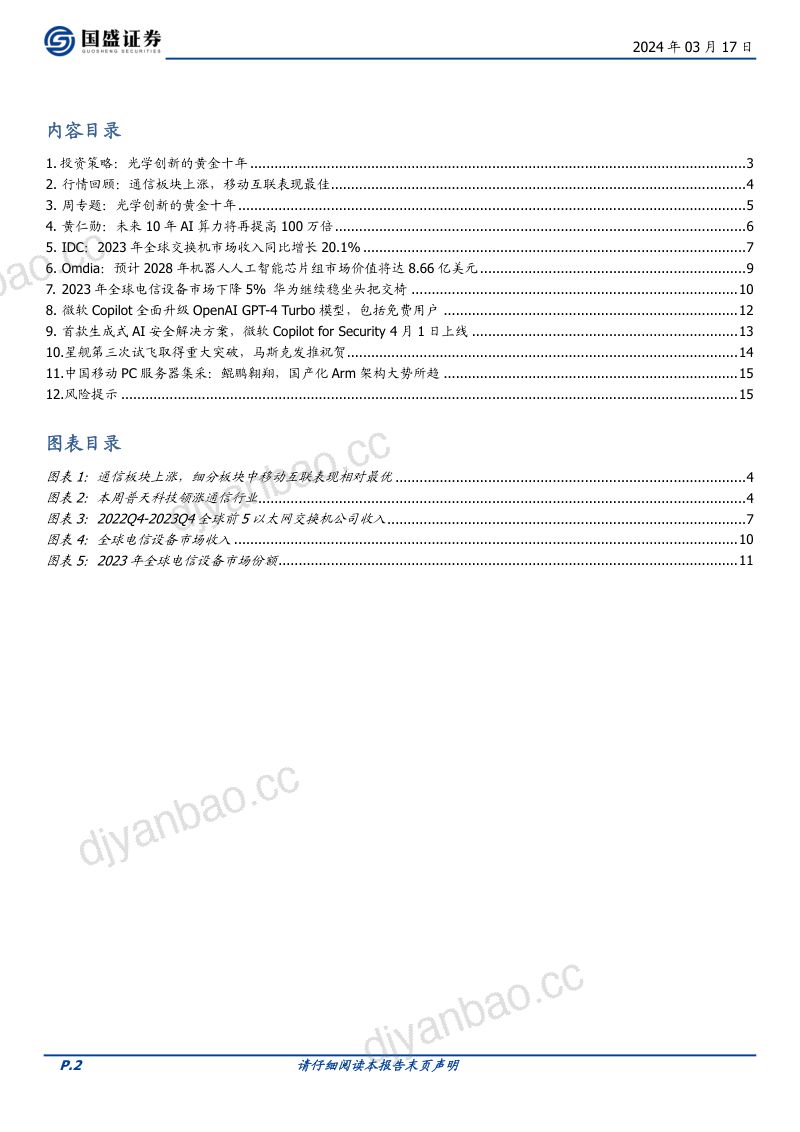 通信行业:光学创新的黄金十年-240317(16页) 第2页