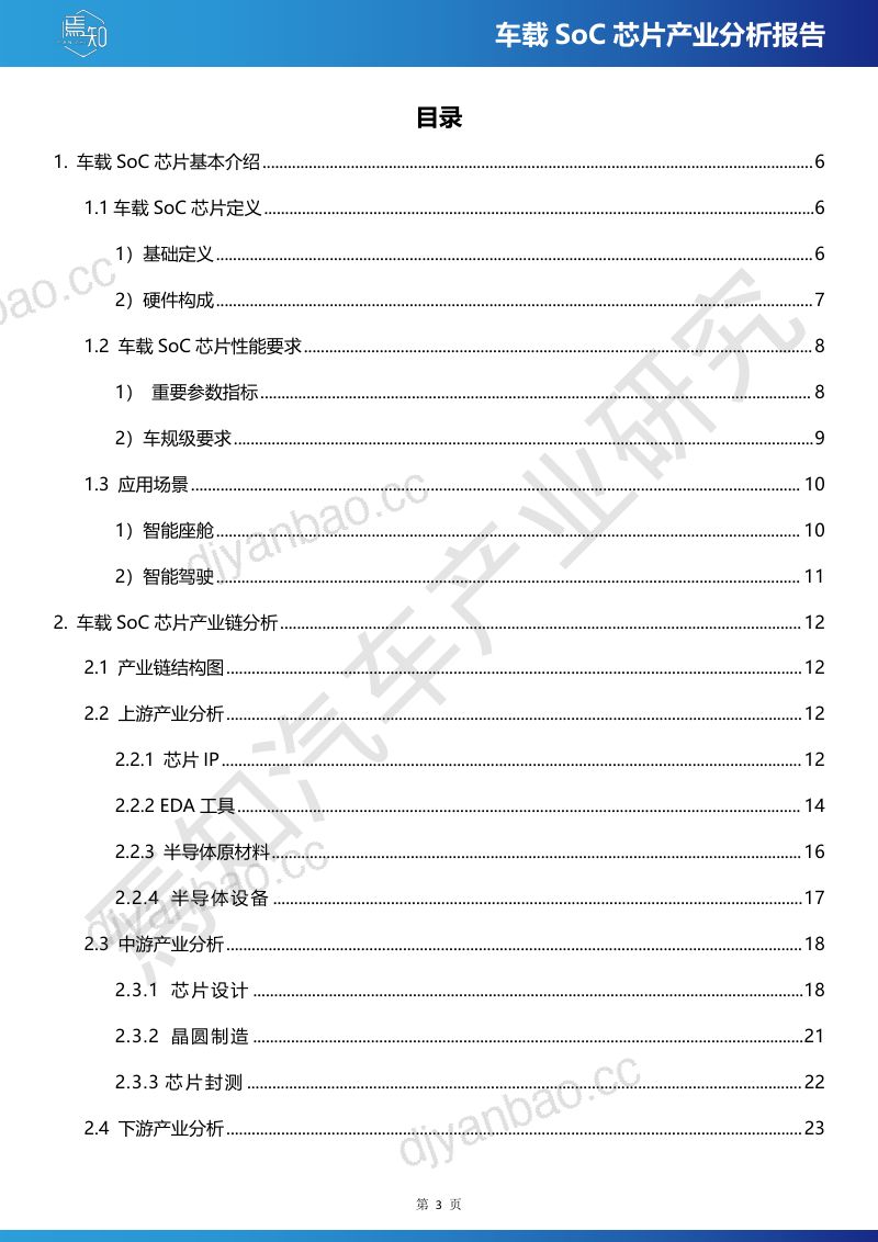 焉知汽车:2024车载SoC芯片产业分析报告(65页) 第3页