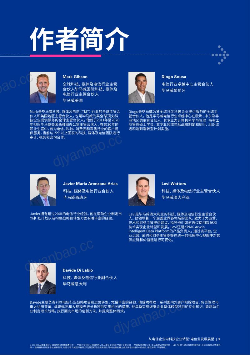 毕马威：2024从电信企业向科技企业转型：电信业发展展望报告（24页） 第3页