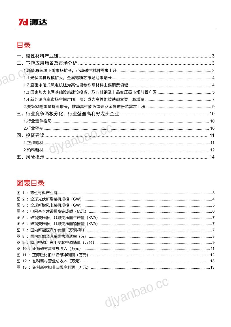 磁性材料行业研究:下游需求明确行业壁垒较高头部企业未来发展前景光明-240702(15页) 第2页