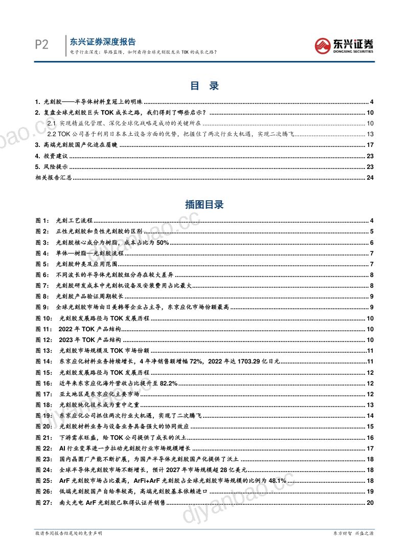 电子行业深度：海外硬科技龙头复盘研究系列之七筚路蓝缕如何看待全球光刻胶龙头TOK的成长之路？-240717（26页） 第2页