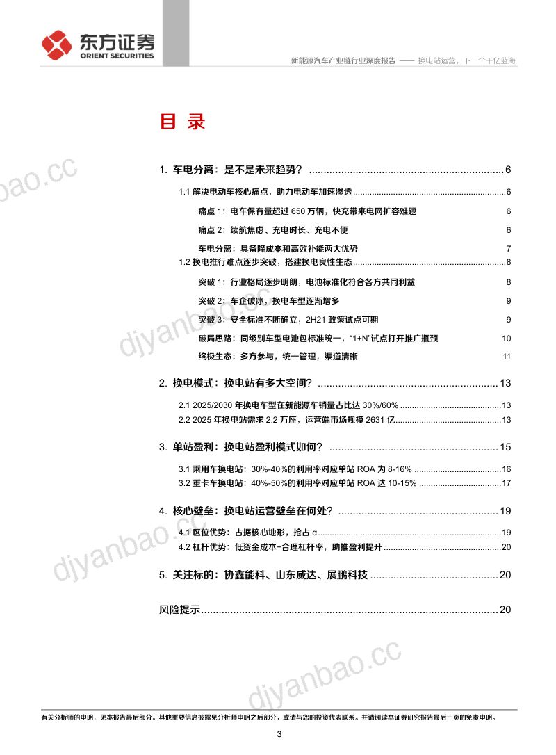 新能源汽车产业链行业换电站系列深度报告（I）：换电站运营下一个千亿蓝海-210902（21页） 第3页