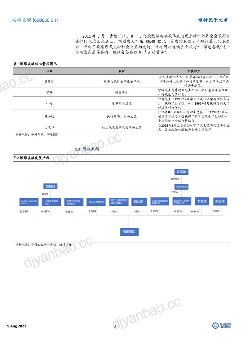 福耀玻璃:深耕汽玻领域稳坐行业龙头-220809(30页) 第3页