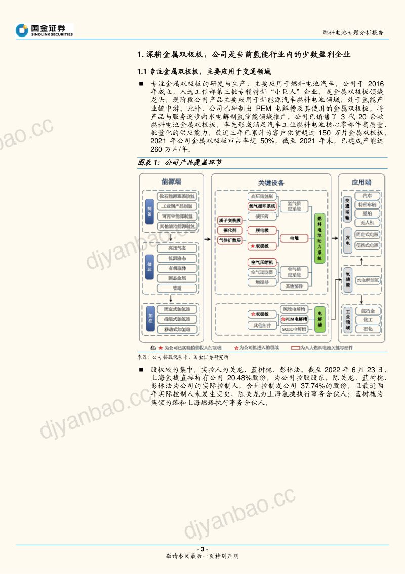 燃料电池行业专题分析报告:治臻股份招股说明书梳理-221023(14页) 第3页