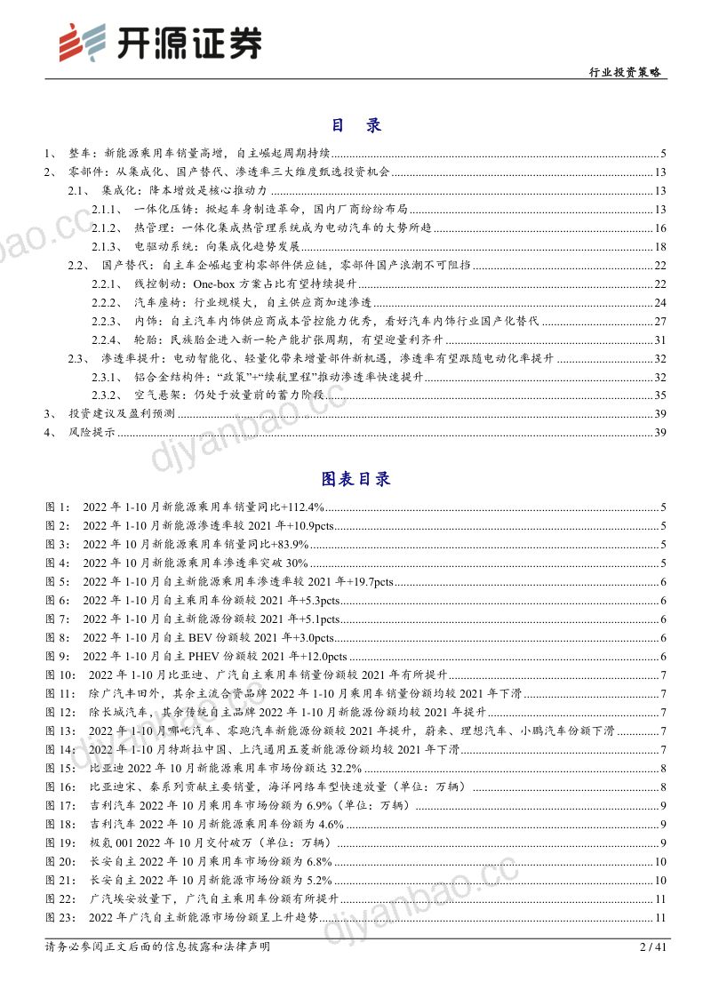 汽车行业投资策略:从集成化、国产替代、渗透率三大维度甄选汽车板块投资机会-221206(41页) 第2页