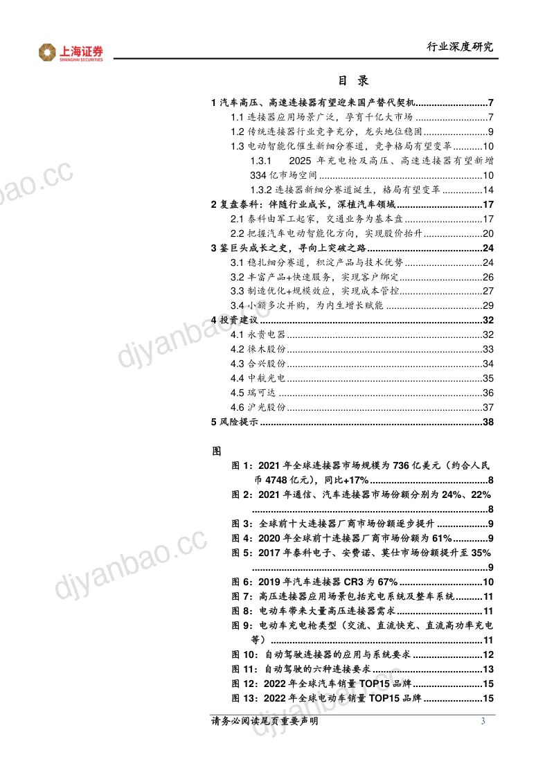 汽车连接器行业深度报告:鉴巨头泰科成长之史寻向上突破之路-230220(39页) 第3页