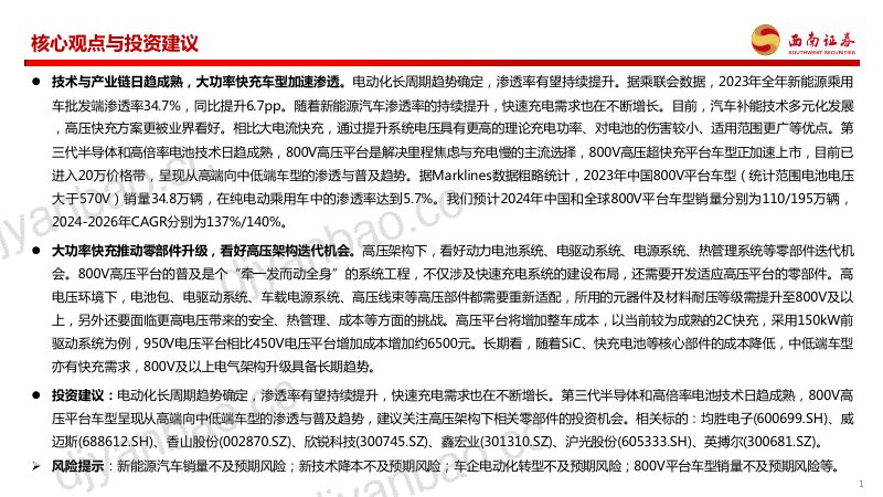 新能源汽车行业专题报告:大功率超充加速渗透看好高压架构迭代机会-240126(41页) 第2页