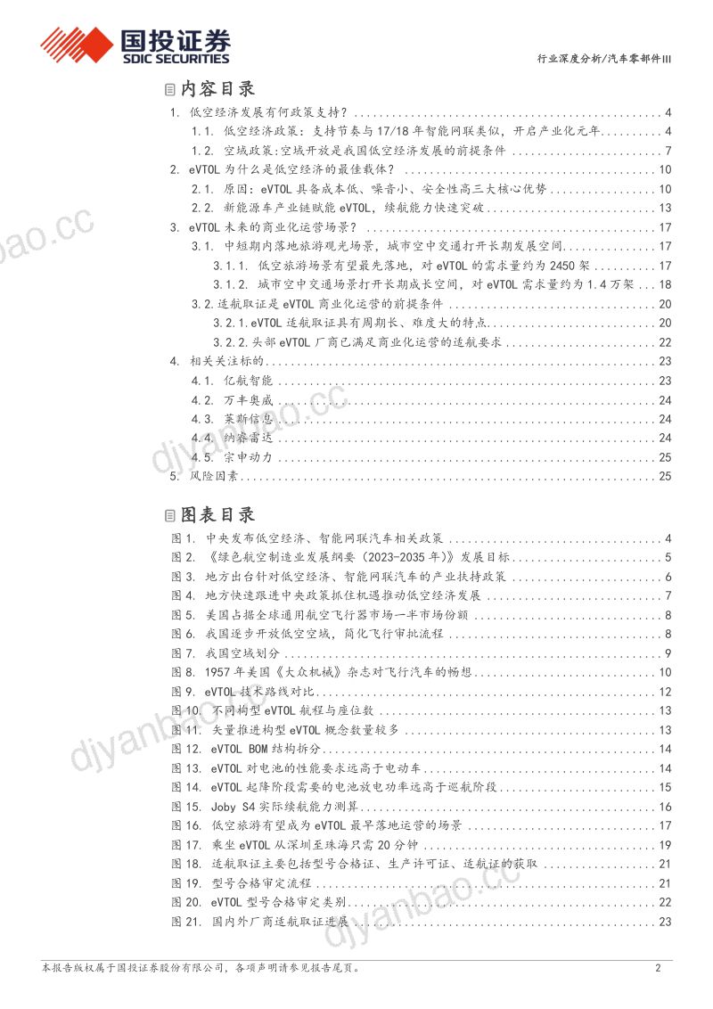 汽车零部件Ⅲ行业深度分析:eVTOL是低空经济的最佳载体-240514(27页) 第2页