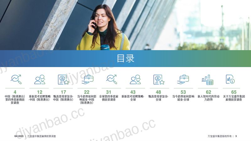 万宝盛华：2023Q4中国（除港澳台）雇佣前景调查报告（70页） 第3页