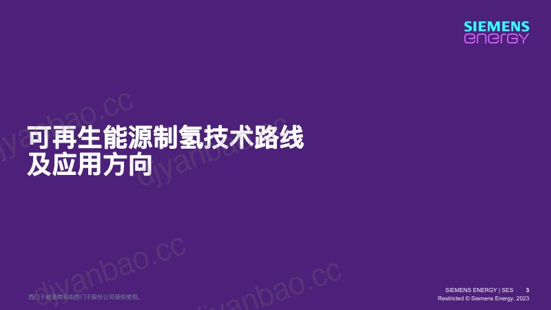 5 可再生能源制氢及P2X解决方案 20231017_西门子能源 解玉平(1) 第3页