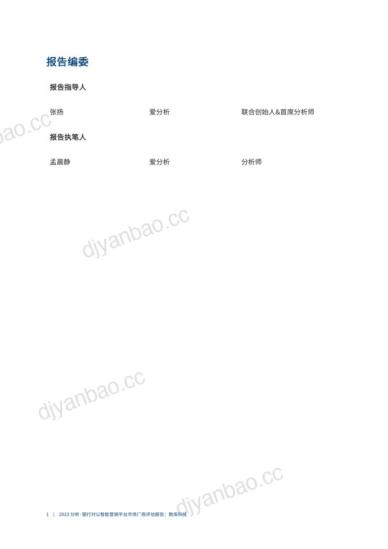 爱分析:2023银行对公智能营销平台市场厂商评估报告:数库科技(22页) 第2页