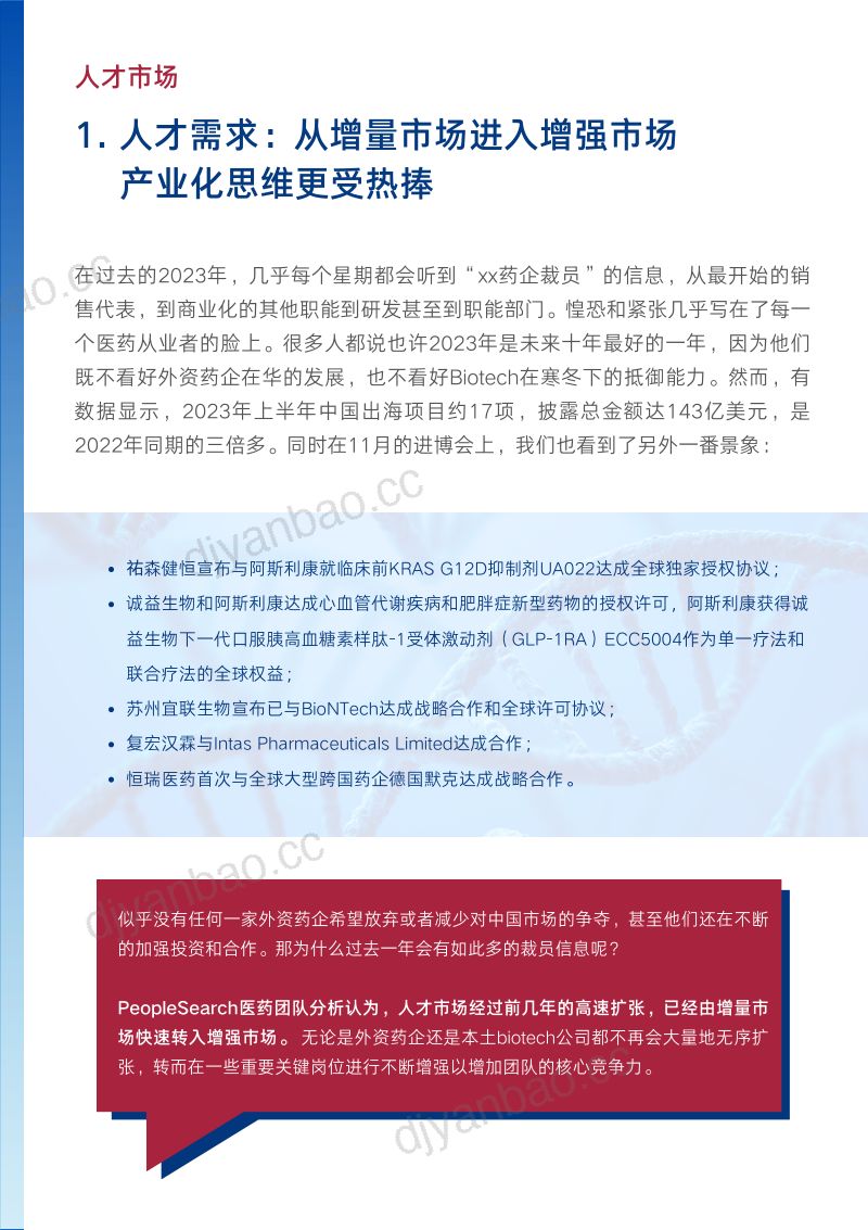 PeopleSearch:2024医药行业年度人才趋势报告(20页) 第3页