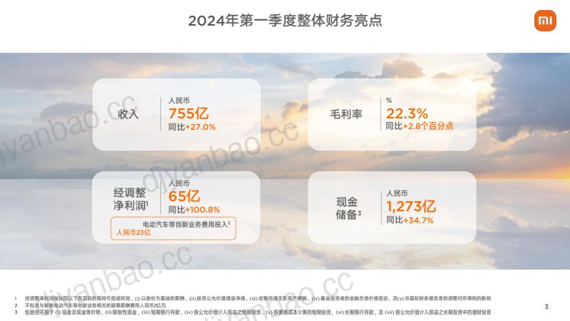 小米集团2024年第一季度业绩报告（44页） 第3页