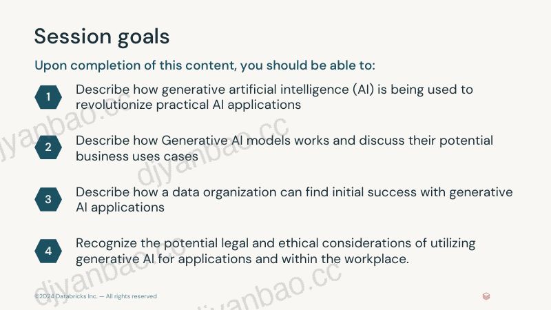 DATABRICKS 生成式 AI 基础知识(重复) 第3页