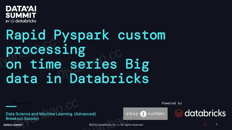 Databricks 中时间序列大数据的快速 Pyspark 自定义处理 第2页