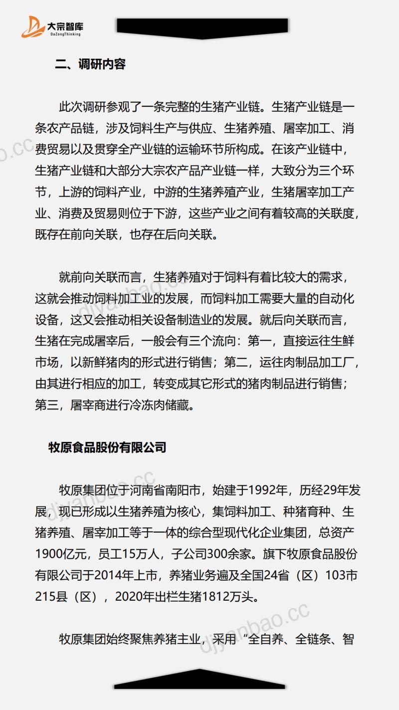 大宗智库&郑州大学：2021年生猪产业链调研报告（16页） 第3页