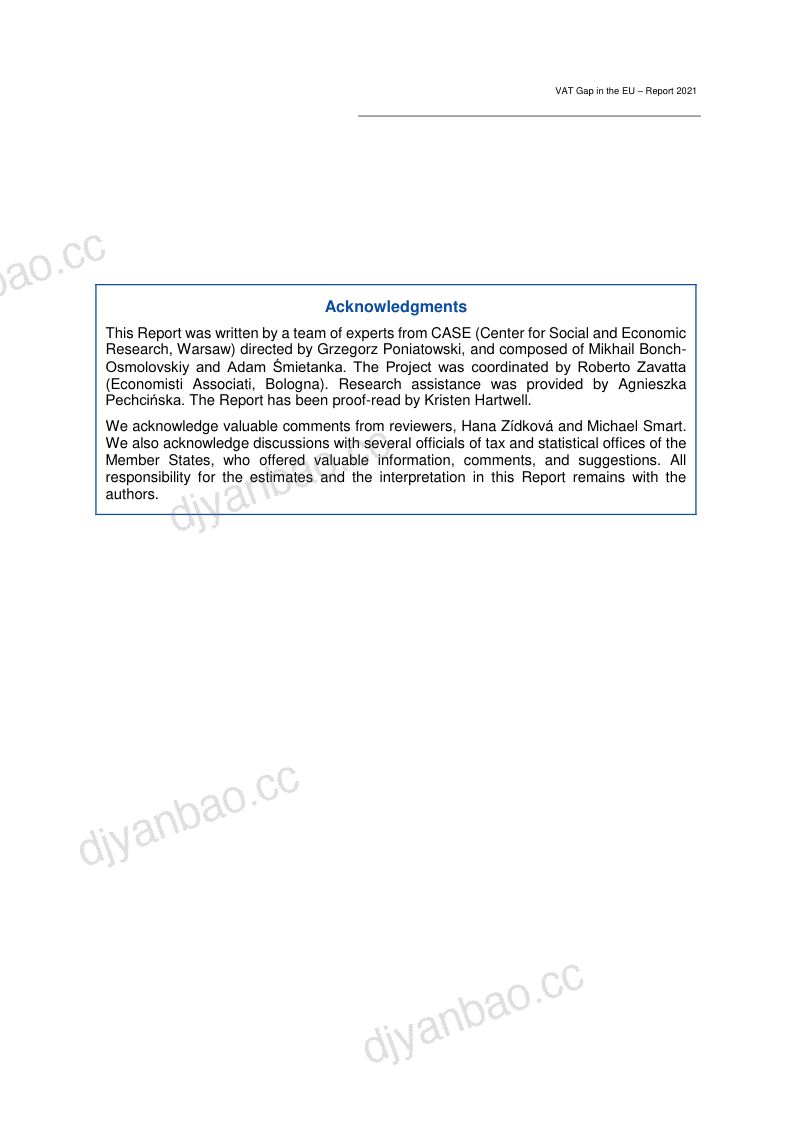 波兰经济社会研究中心：欧盟的增值税差距报告2021（英文版）（107页） 第2页