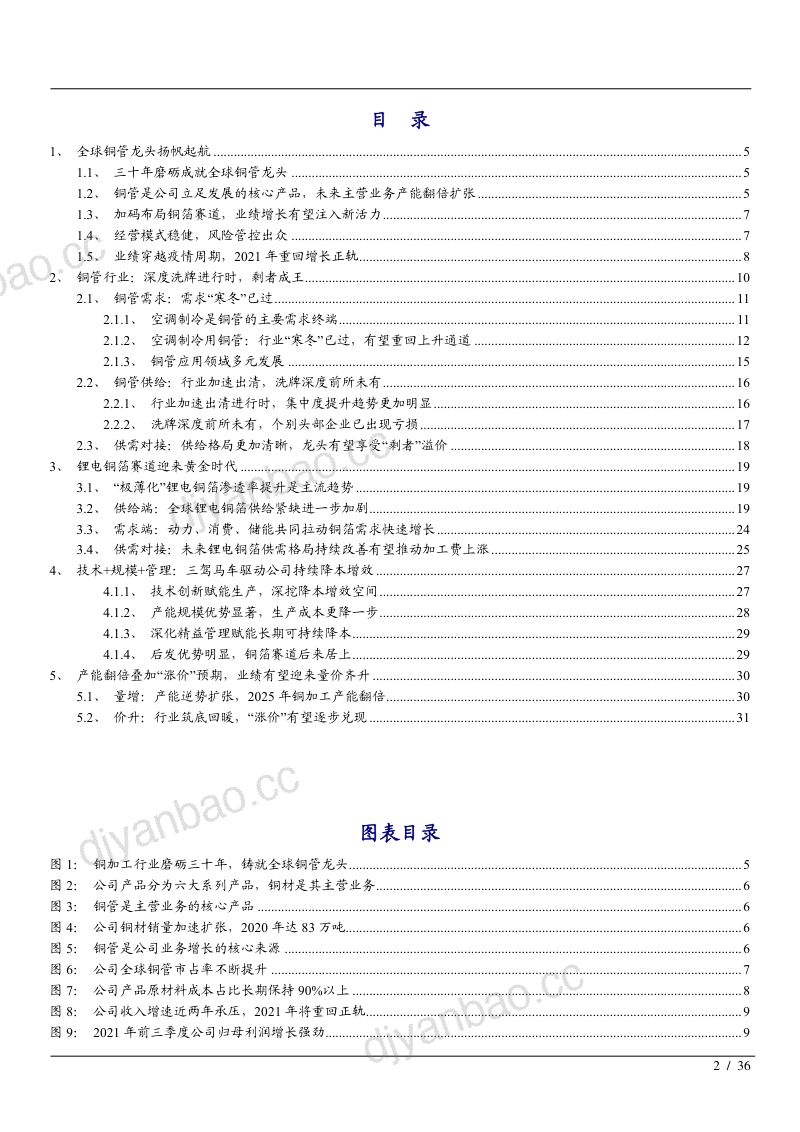2021年全球铜管行业供需分析及龙头企业海亮股份研究报告（32页） 第2页