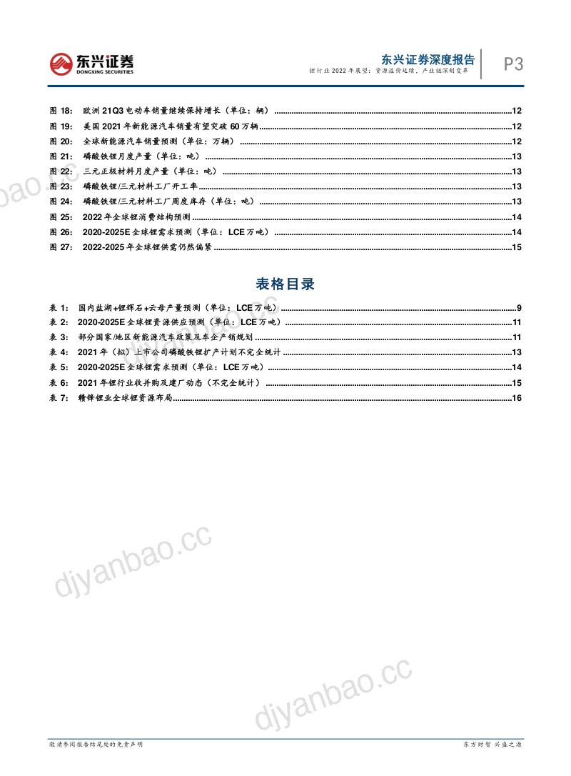 锂行业2022年展望:资源溢价延续产业链深刻变革-220107(15页) 第3页