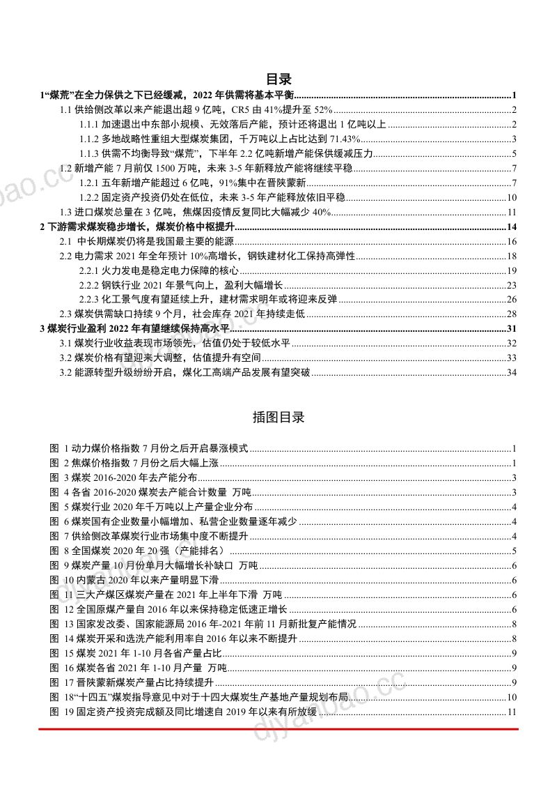 2022年中国煤炭市场供需平衡趋势及产能规模测算报告（41页） 第2页