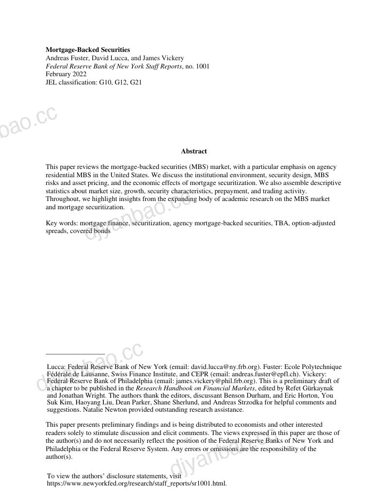 纽约联储:抵押贷款支持证券(英文版)(38页) 第2页