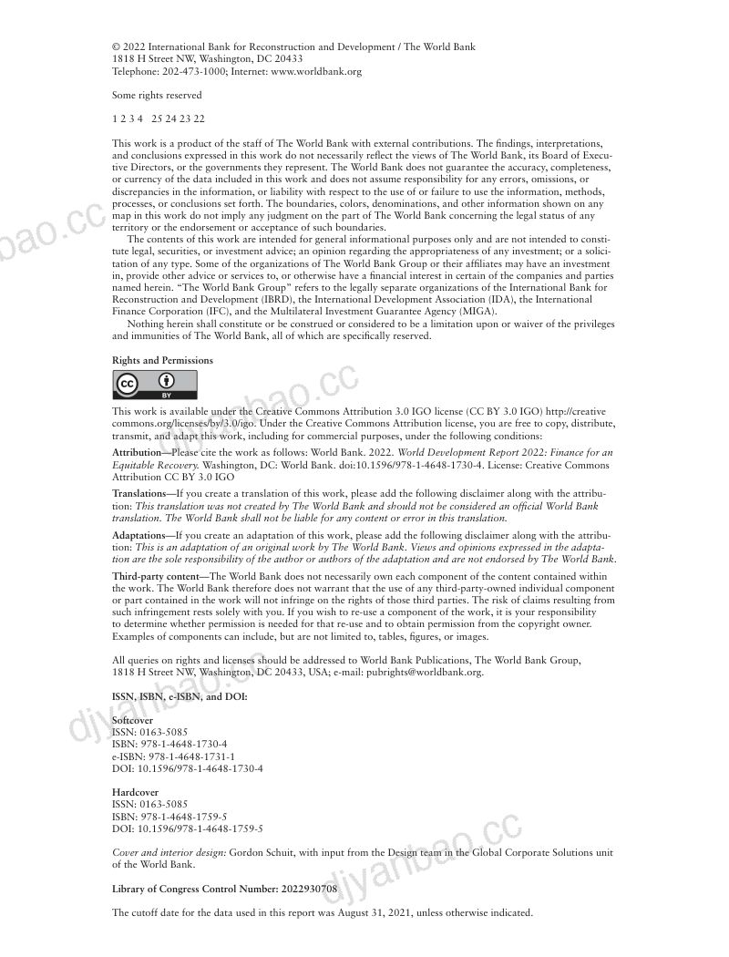 世界银行:2022年世界发展报告:为公平复苏提供资金(英文版)(275页) 第3页
