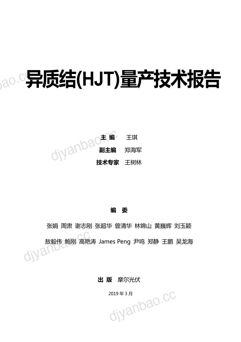 摩尔光伏:异质结(HJT)量产技术报告(108页) 第3页