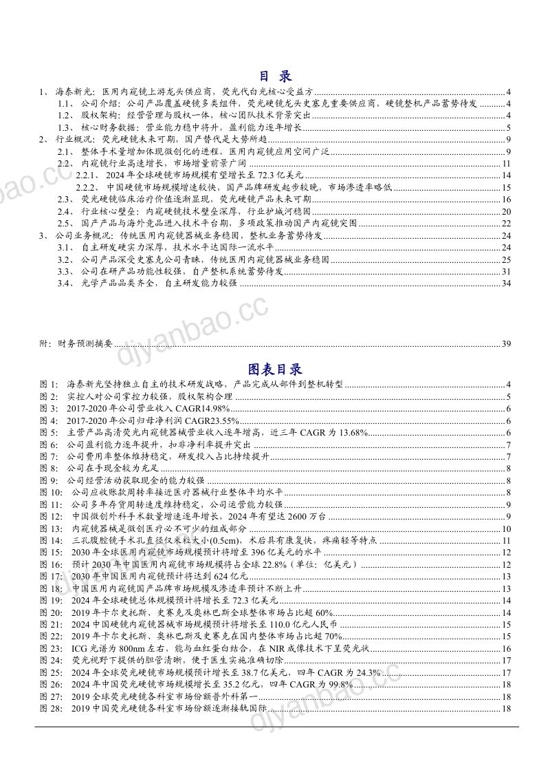 2022年荧光硬镜国产替代趋势及海泰新光公司业务概况研究报告（38页） 第2页