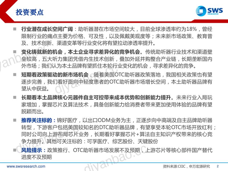 助听器行业2022下半年投资策略:趋势性拐点显现本土品牌迎机会-220630(27页) 第2页