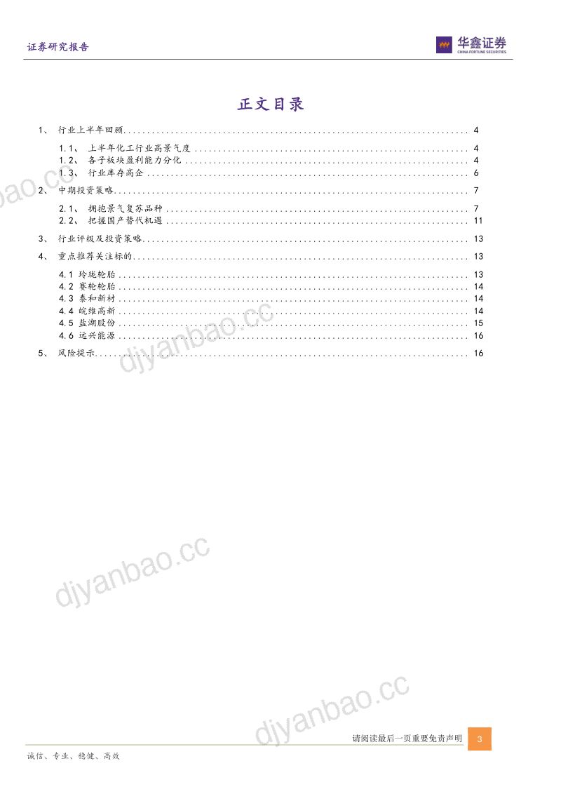 化工行业：拥抱景气复苏品种把握国产替代替代机遇-220704（18页） 第3页