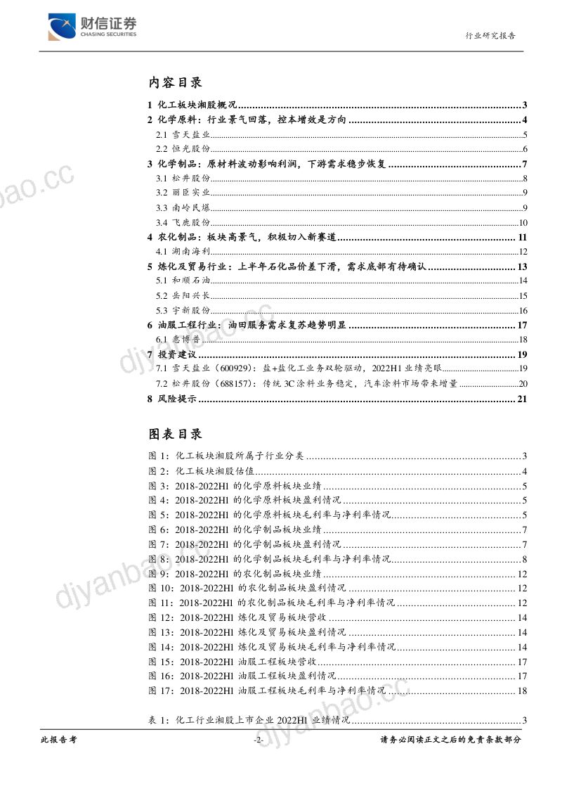 湘股化工行业专题报告：上游原材料高景气化工业绩表现亮眼-220913（22页） 第2页