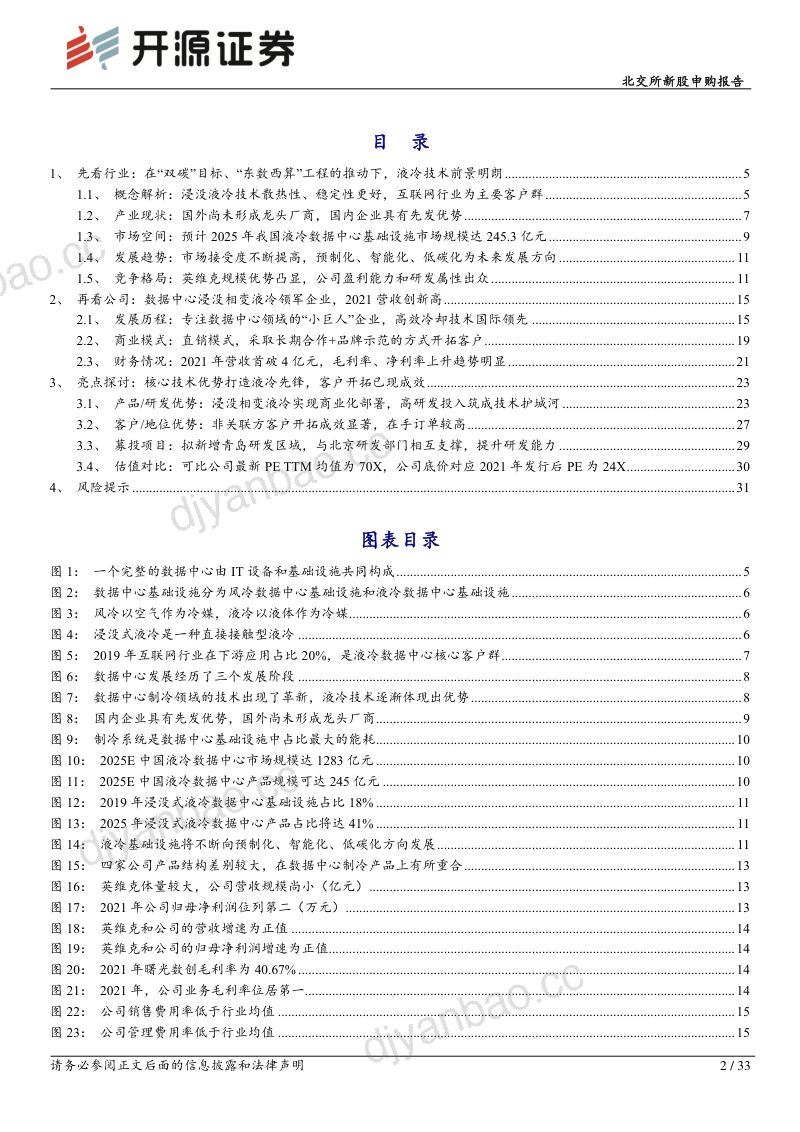曙光数创:数据中心液冷技术“小巨人”赋能“东数西算”绿色价值-220922(33页) 第2页
