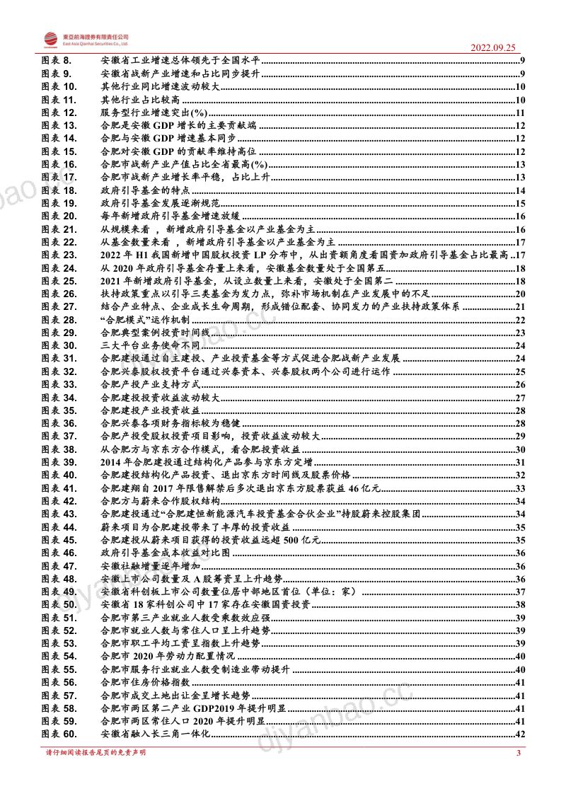 安徽省区域经济分析与投资机会挖掘：从安徽新兴产业集群的崛起解析“合肥创投”模式成功的原因-220925（76页） 第3页