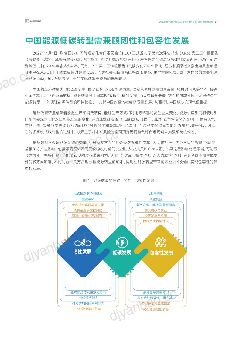 能源建模论坛：2035美丽中国系列报告之-能源转型的低碳、韧性、包容性发展（12页） 第3页