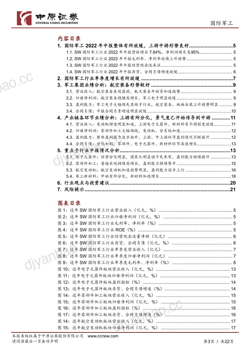 国防军工行业专题研究:国防军工行业2022年中报业绩总结短期增速放缓无惧未来仍有较大空间-220927(22页) 第3页