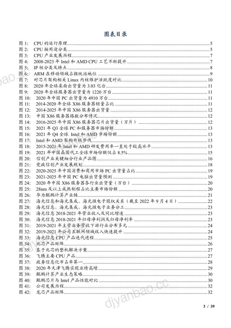 2022年中国CPU产业发展现状及六大厂商竞争格局分析报告（38页） 第3页