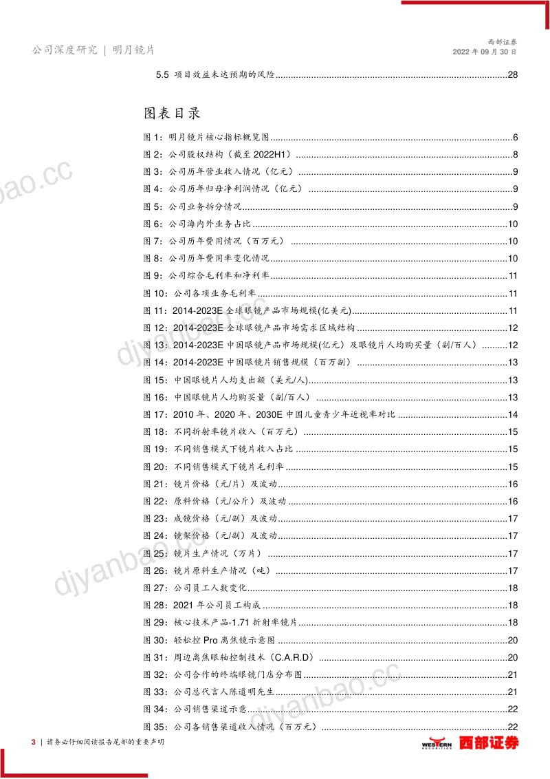 明月镜片：眼镜镜片行业前景广阔明月品牌初露锋芒-220930（30页） 第3页
