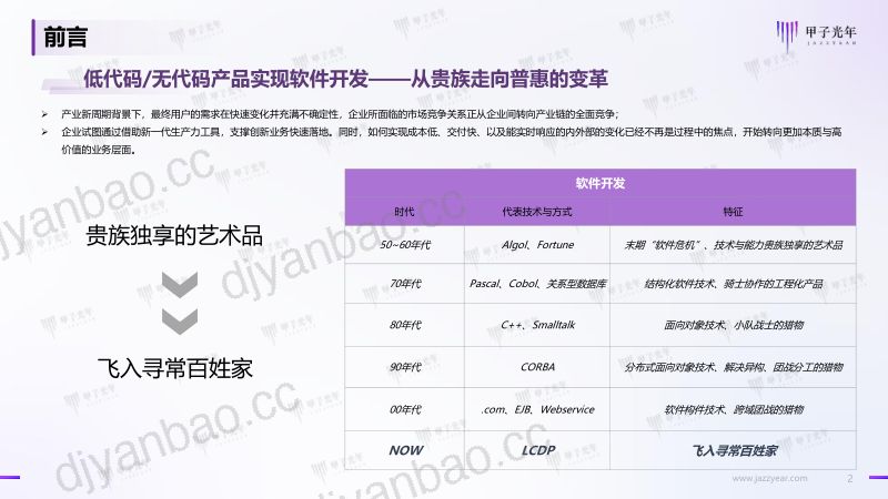 甲子光年:2022中国企业低代码无代码产品应用与实践研究报告(55页) 第2页