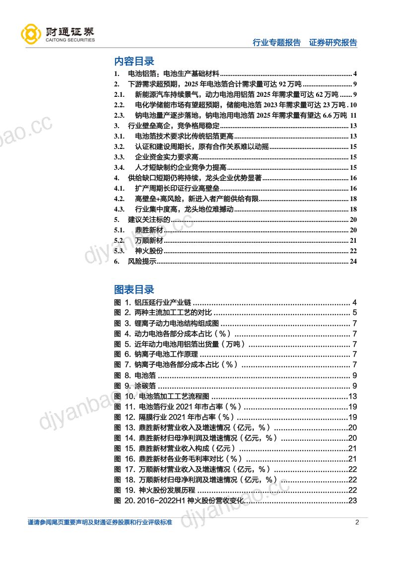 电力设备行业专题报告:电池箔需求快速增长动力+储能打开行业空间-221022(25页) 第2页