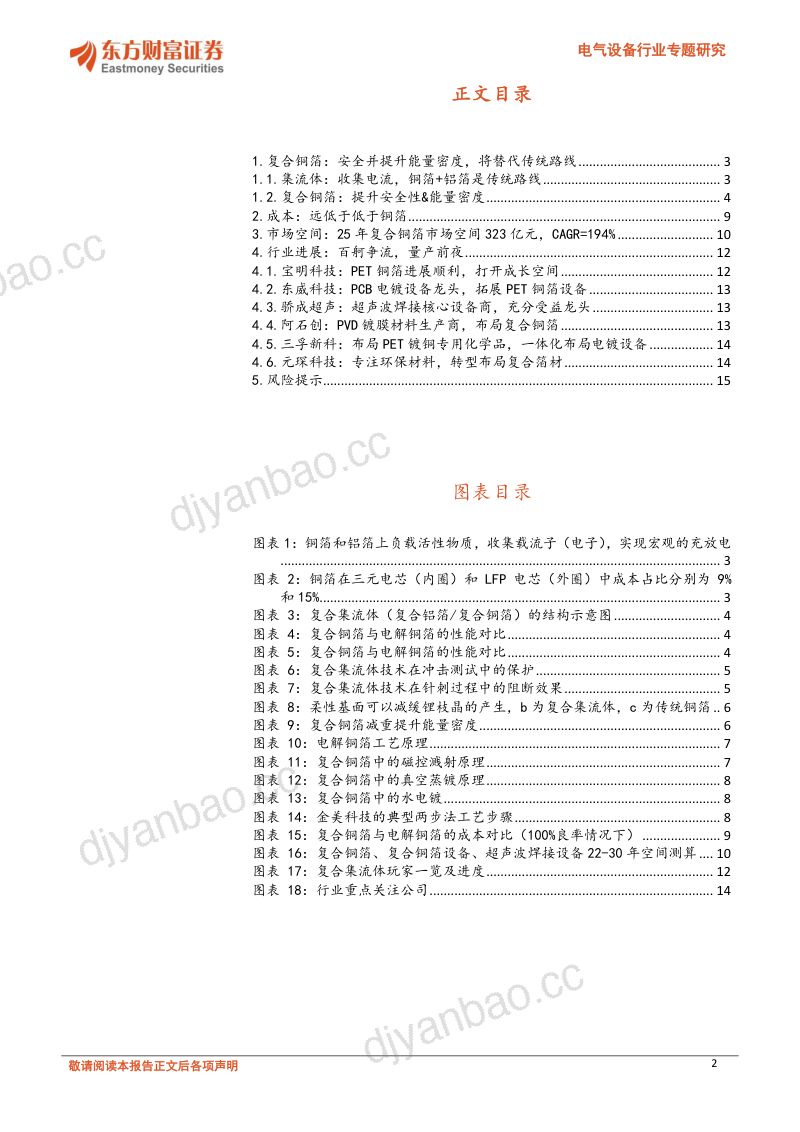 电气设备行业专题研究-复合铜箔:认证量产加速市场空间广阔20221108(16页) 第2页