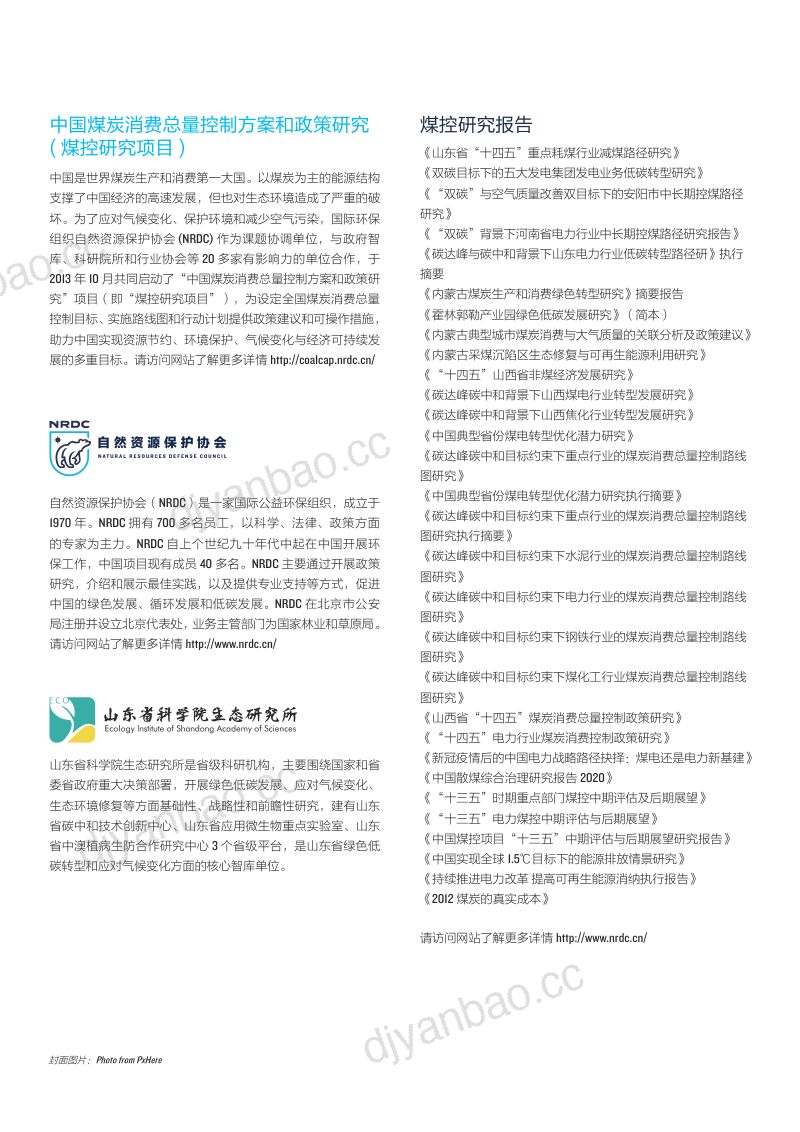 自然资源部保护协会：2022年山东省“十四五”重点耗煤行业减煤路径研究报告（54页） 第2页