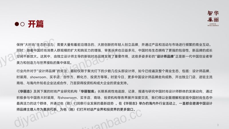 华丽智库:中国设计师品牌发展研究报告(2022年秋季版)(74页) 第3页