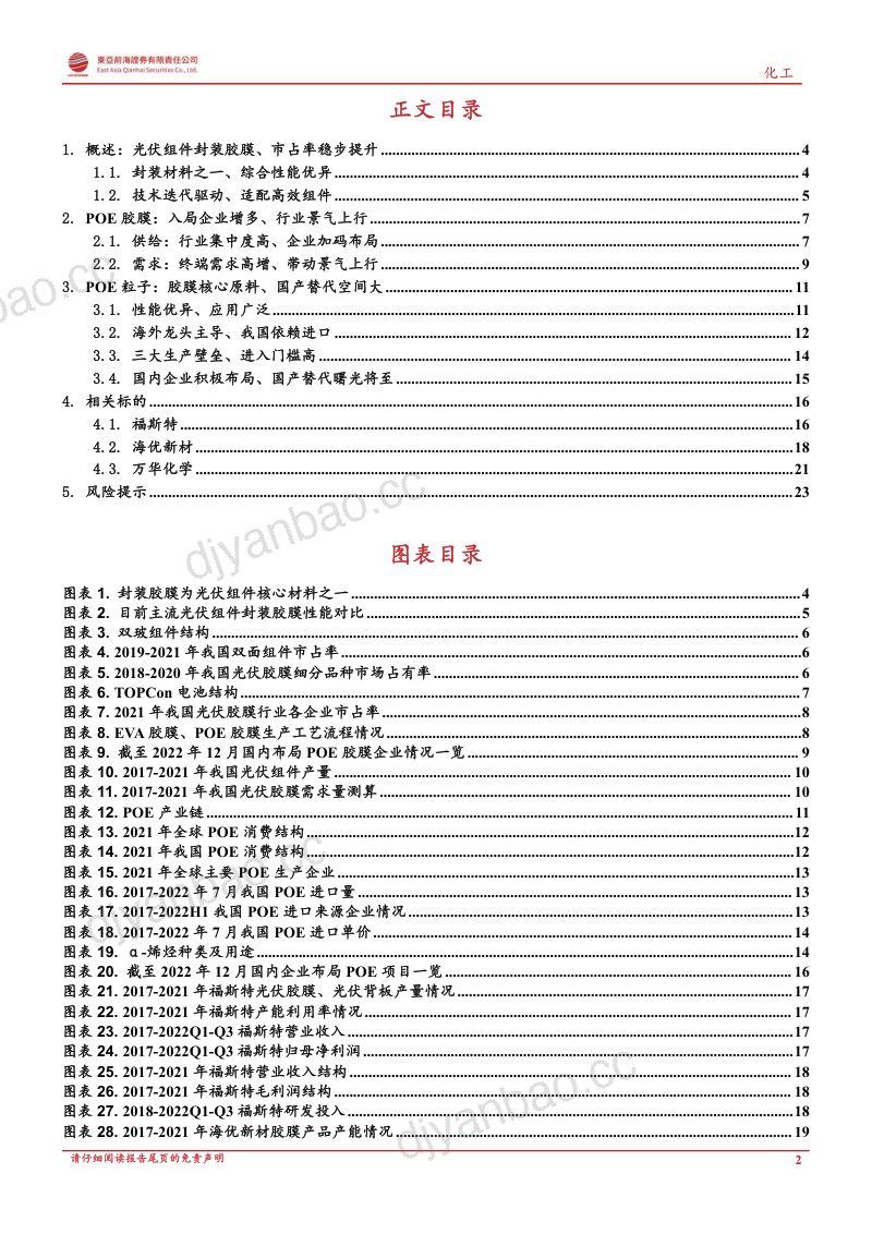 化工行业深度报告:POE胶膜光伏带动需求、POE国产化提速-230107.pdf(25页) 第2页