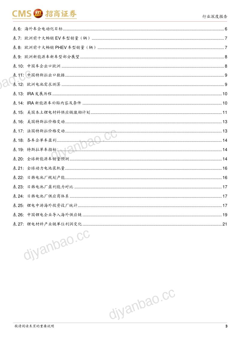 电力设备及新能源行业电池与电气系统系列报告(101):海外市场快速增长中国锂电产业链全球化加快-230130(24页) 第3页