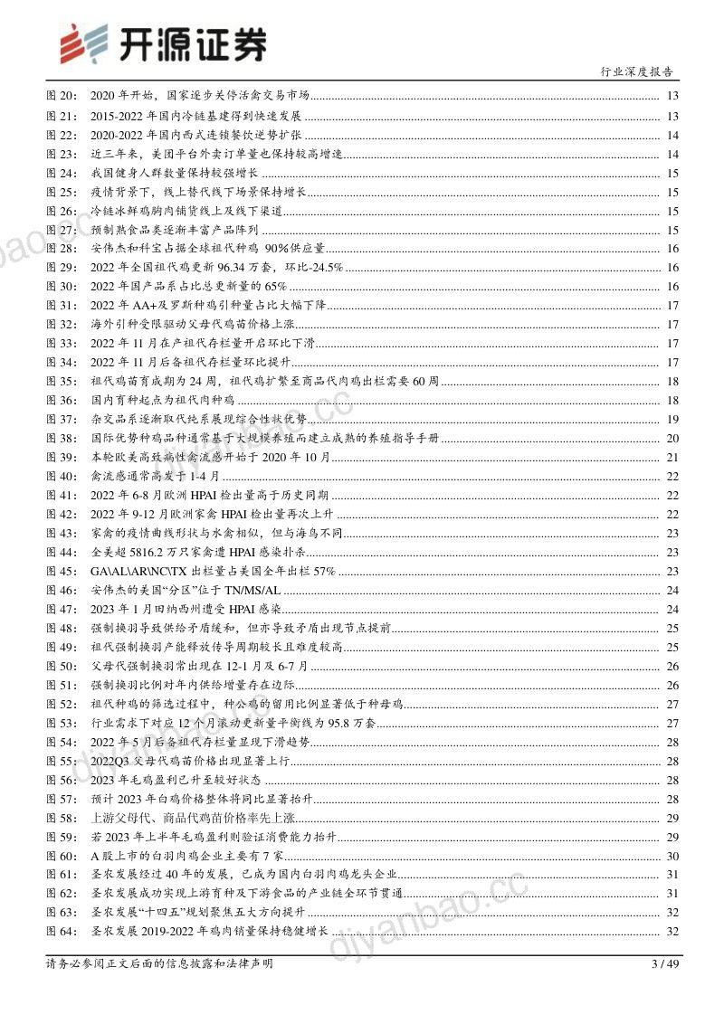 农林牧渔行业深度报告:白羽鸡新周期供需双驱种鸡国产替代窗口初现-230324(49页) 第3页